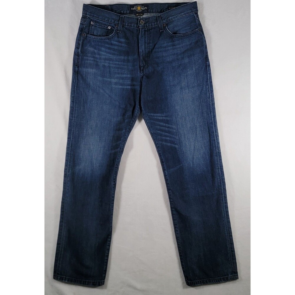 LUCKY BRAND Blue 429 Classic Straight Men's Jeans Size 36x34 Dark Wash Denim
